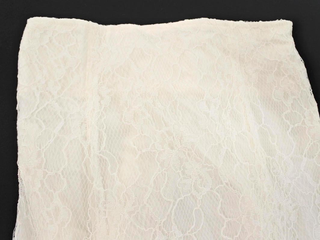 INGNI イング 総レース ラメ レースアップ ロング スカート sizeF/白 ■■ ☆ fjc9 レディース_画像2