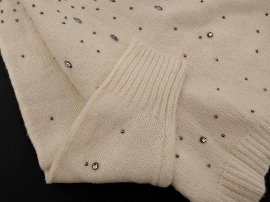 ZARA ザラ ビーズ ニット セーター sizeS/アイボリー ◇■ ☆ fjc9 レディース_画像2