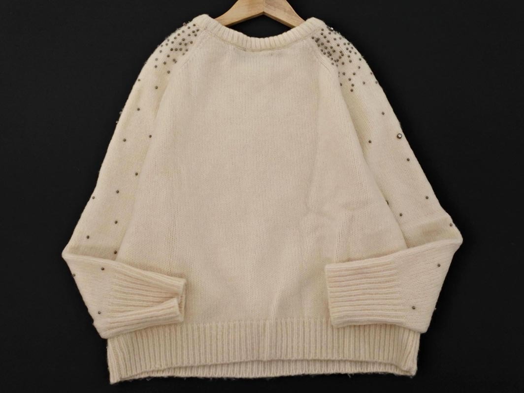 ZARA ザラ ビーズ ニット セーター sizeS/アイボリー ◇■ ☆ fjc9 レディース_画像5