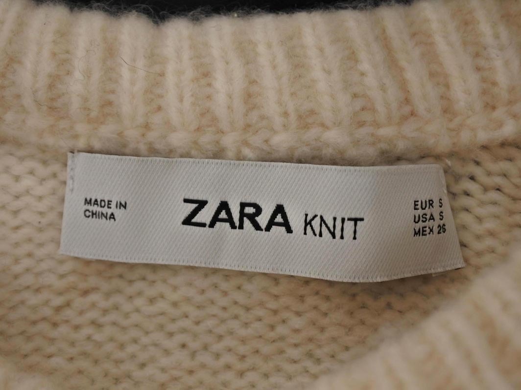 ZARA ザラ ビーズ ニット セーター sizeS/アイボリー ◇■ ☆ fjc9 レディース_画像6