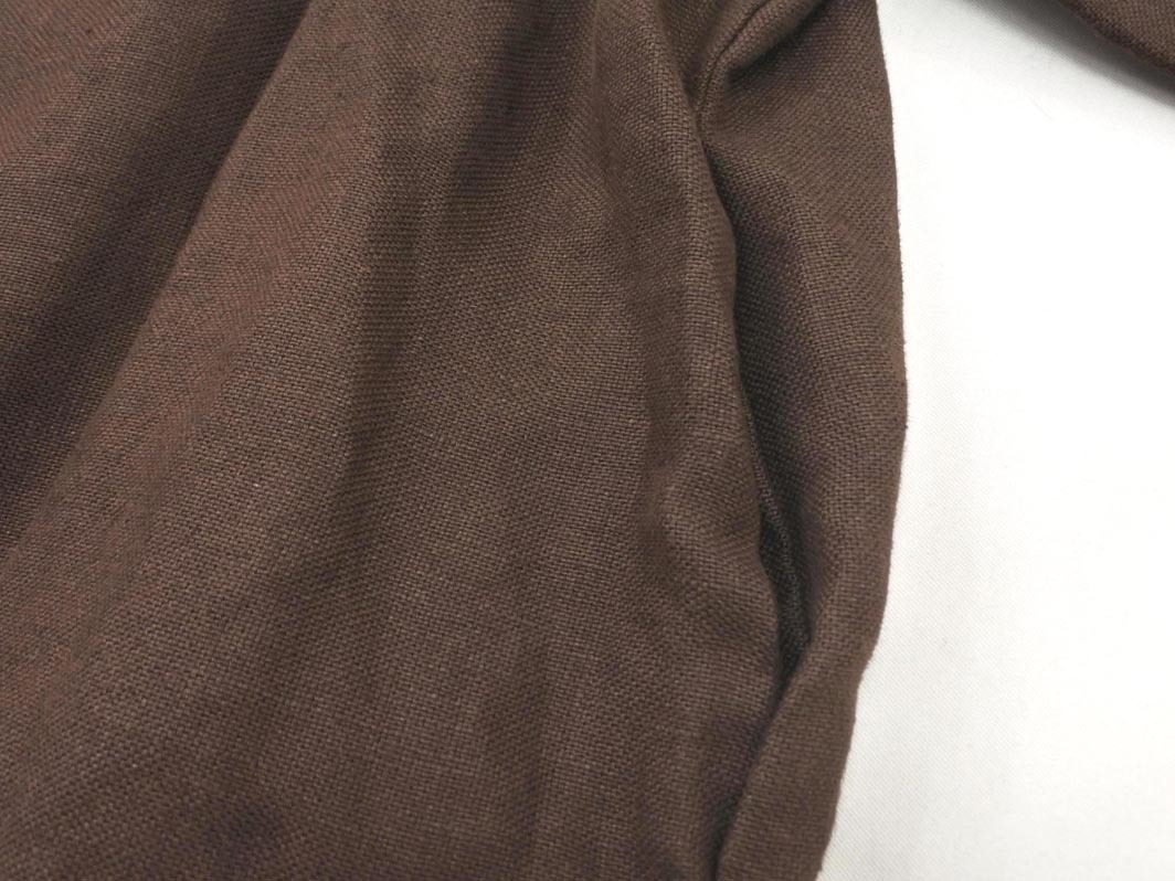 GALLEGO DESPORTIES ギャレゴデスポート リネン100% ロング コート 茶 ■◇◎ ☆ fjc8 レディース_画像7
