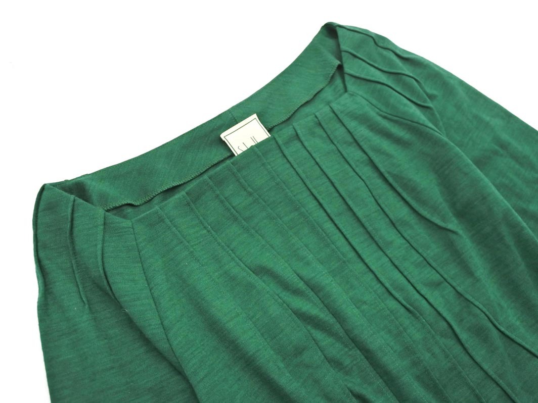 ネコポスOK 新品 Sybilla シビラ ウール100% スクエアネック カットソー sizeM/緑 ◇■ ☆ fjc9 レディース_画像2