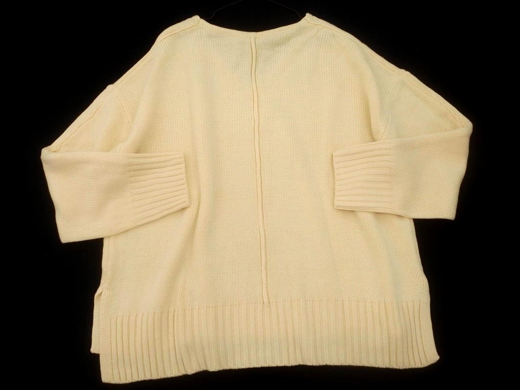 earth music&ecology アースミュージック＆エコロジー Vネック ニット セーター sizeF/オフホワイト ◇■ ☆ fjc9 レディース_画像5