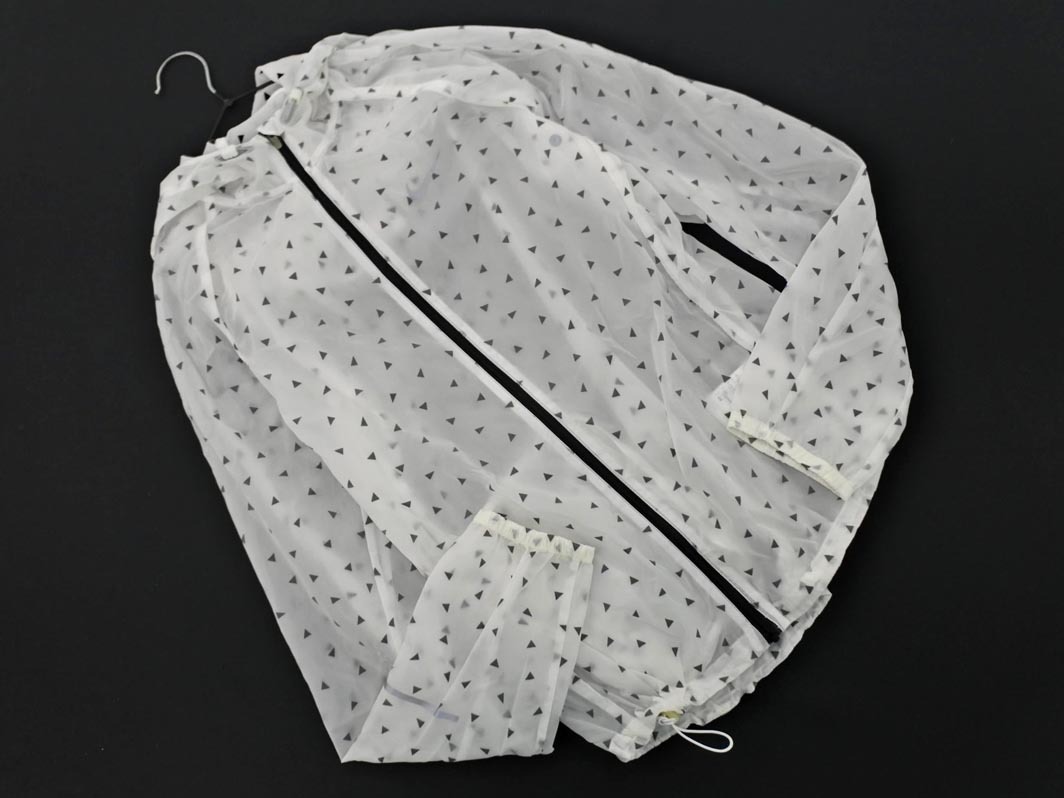 ネコポスOK NIKE ナイキ 総柄 シアー ナイロン ジャケット sizeL/白 ◇■ ☆ fjc9 レディース_画像1