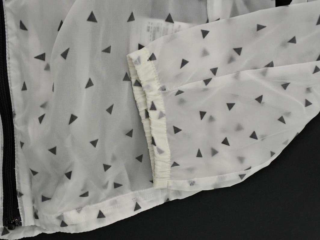 ネコポスOK NIKE ナイキ 総柄 シアー ナイロン ジャケット sizeL/白 ◇■ ☆ fjc9 レディース_画像2