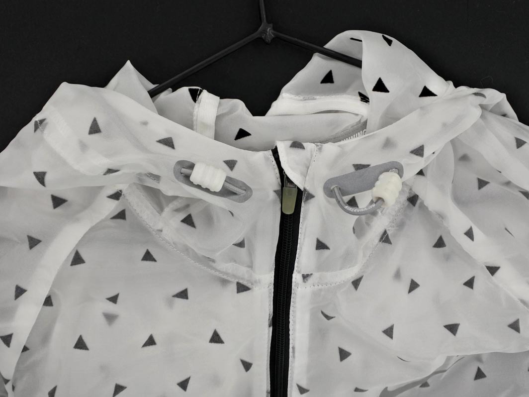 ネコポスOK NIKE ナイキ 総柄 シアー ナイロン ジャケット sizeL/白 ◇■ ☆ fjc9 レディース_画像3