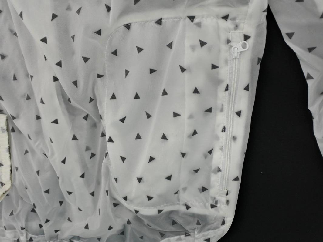 ネコポスOK NIKE ナイキ 総柄 シアー ナイロン ジャケット sizeL/白 ◇■ ☆ fjc9 レディース_画像7