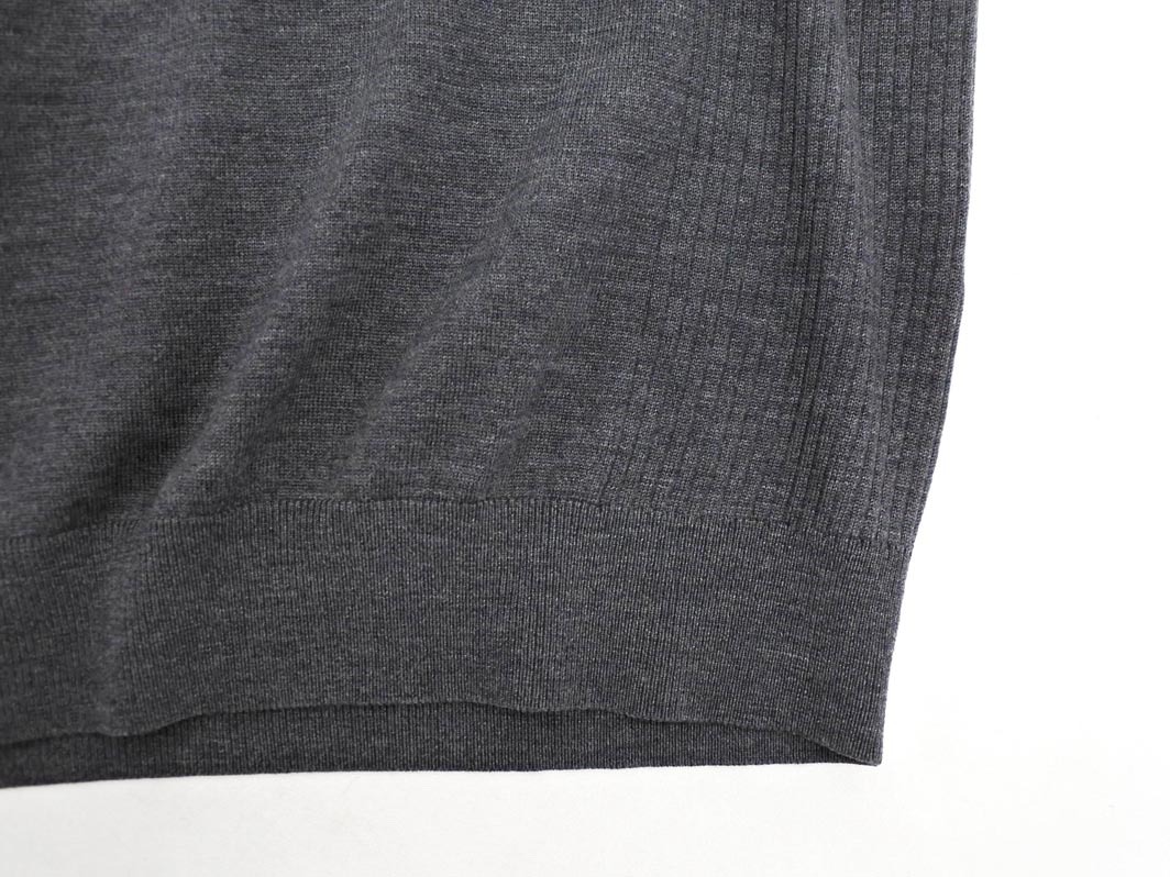 23 район спорт шерсть 100% половина Zip вязаный лучший size3/ серый *# * fjc9 мужской