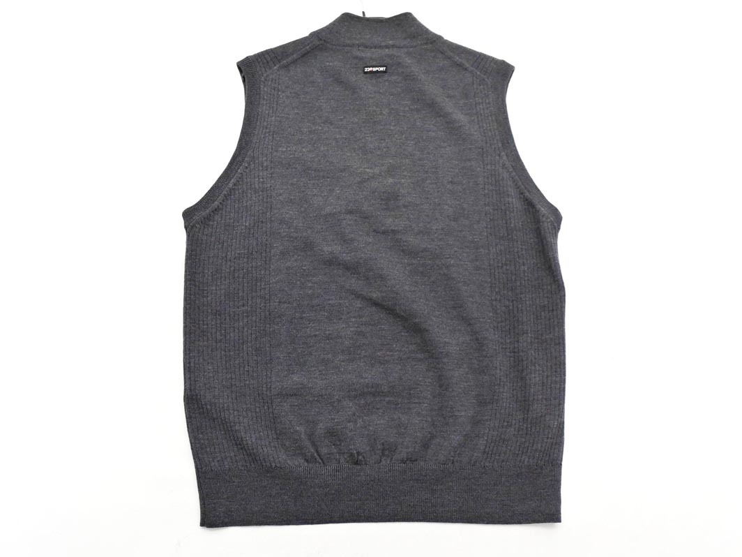 23 район спорт шерсть 100% половина Zip вязаный лучший size3/ серый *# * fjc9 мужской