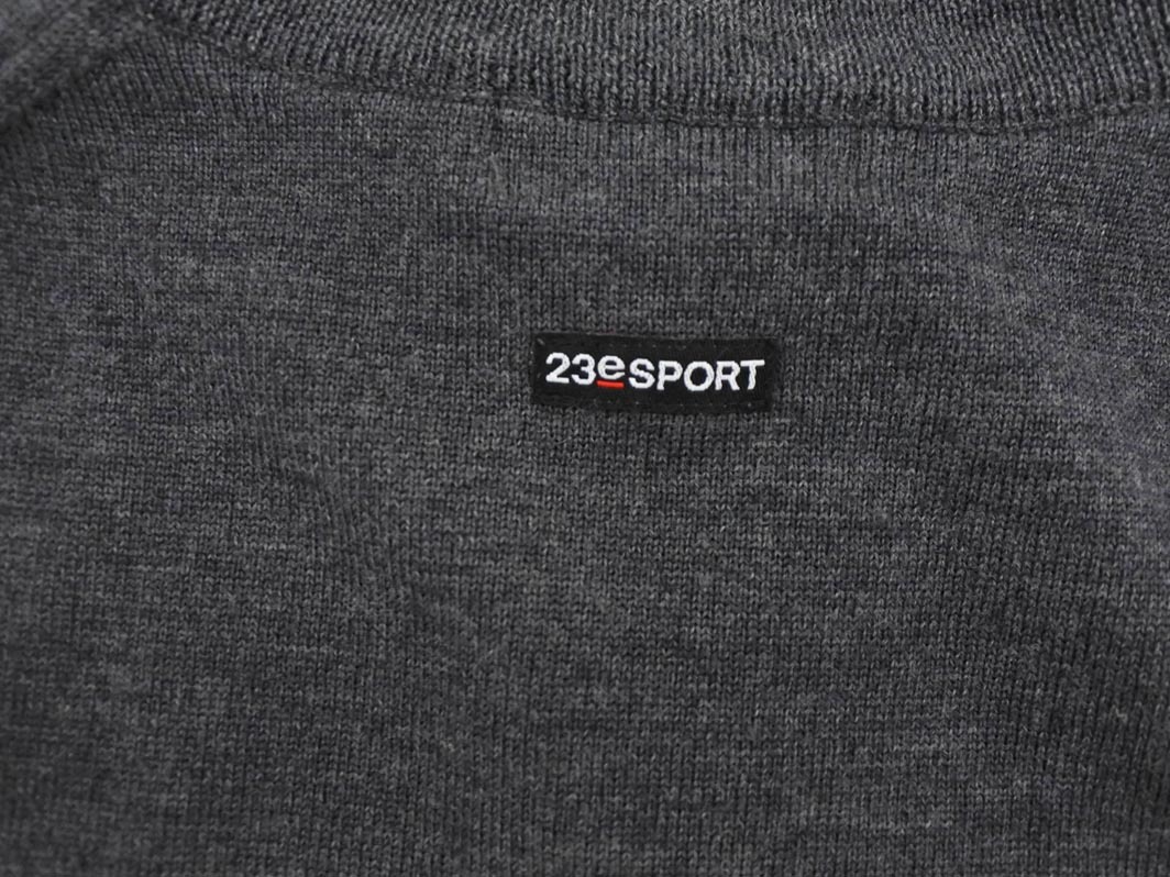 23 район спорт шерсть 100% половина Zip вязаный лучший size3/ серый *# * fjc9 мужской