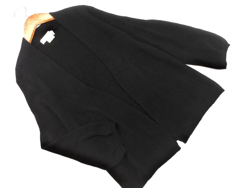 MICHAEL KORS マイケルコース カシミヤ100% ニット ショール カーディガン sizeXS/黒 ◇■ ☆ fjc9 レディース_画像1