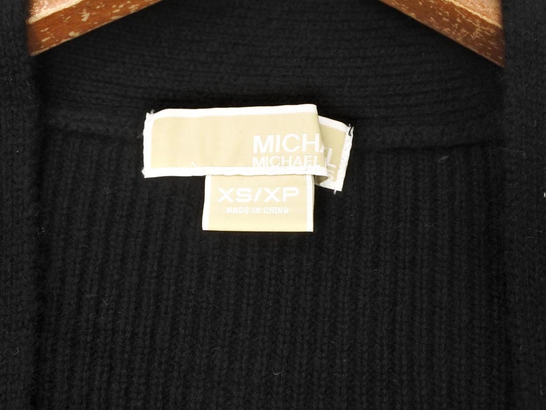 MICHAEL KORS マイケルコース カシミヤ100% ニット ショール カーディガン sizeXS/黒 ◇■ ☆ fjc9 レディース_画像5