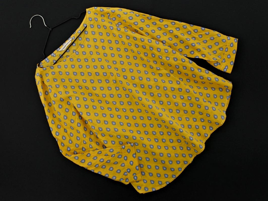 ネコポスOK la marine francaise マリンフランセーズ 総柄 プルオーバー ブラウス シャツ 黄 ◇■ ☆ fjc9 レディース_画像1