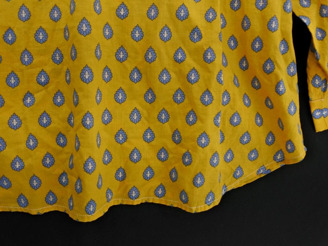 ネコポスOK la marine francaise マリンフランセーズ 総柄 プルオーバー ブラウス シャツ 黄 ◇■ ☆ fjc9 レディース_画像2