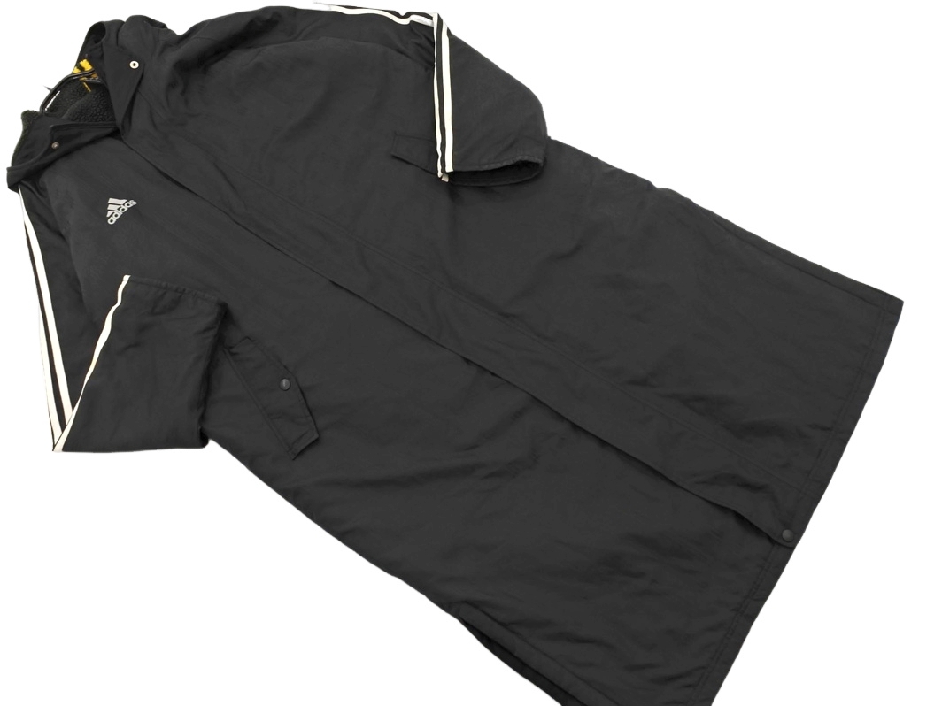 adidas アディダス ロゴ ベンチ コート sizeO/黒 ◆■ ☆ fjc9 メンズ_画像1