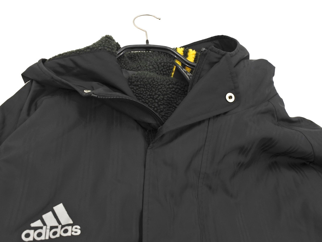 adidas アディダス ロゴ ベンチ コート sizeO/黒 ◆■ ☆ fjc9 メンズ_画像4