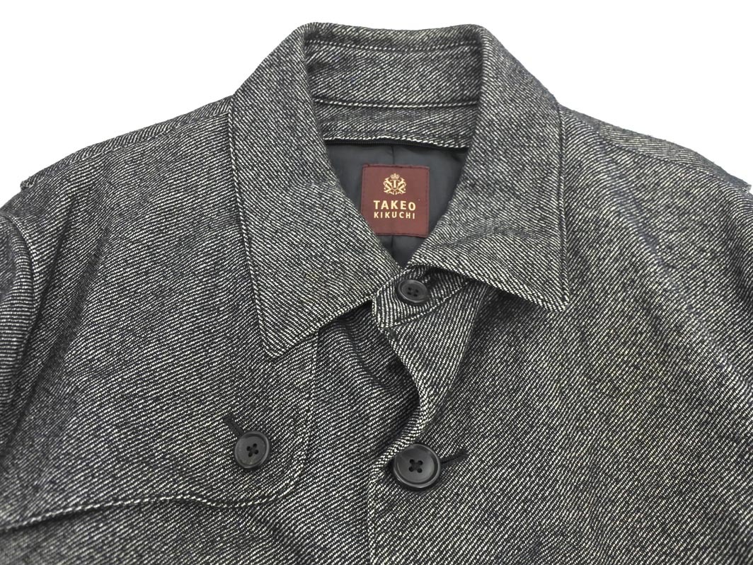 TAKEO KIKUCHI タケオキクチ ウール混 ジャケット size4/グレー ◇■ ☆ fjd1 メンズ_画像2