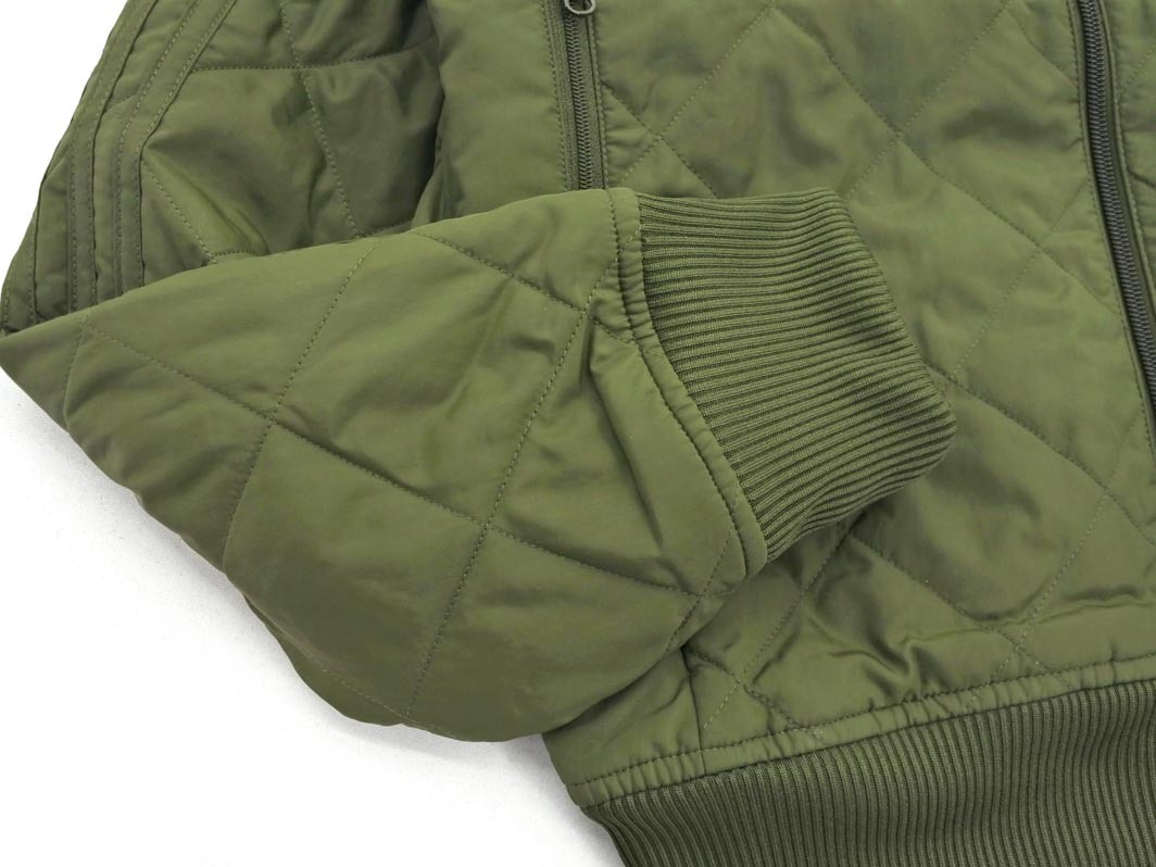 adidas アディダス ジップアップ キルティング ジャケット sizeXS/カーキ ◇■ ☆ fjd1 レディース_画像4