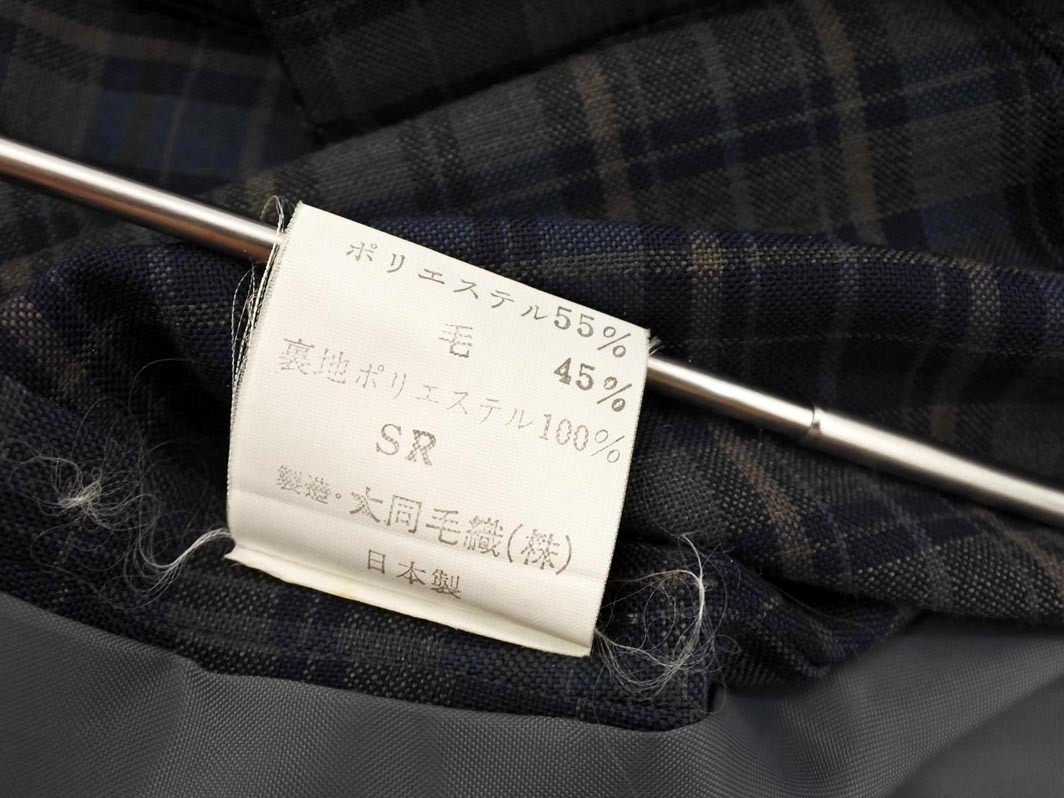 NEWYORKER ニューヨーカー ウール混 チェック テーラード ジャケット size7A-2/紺 ◇■ ☆ fjd1 レディース_画像10