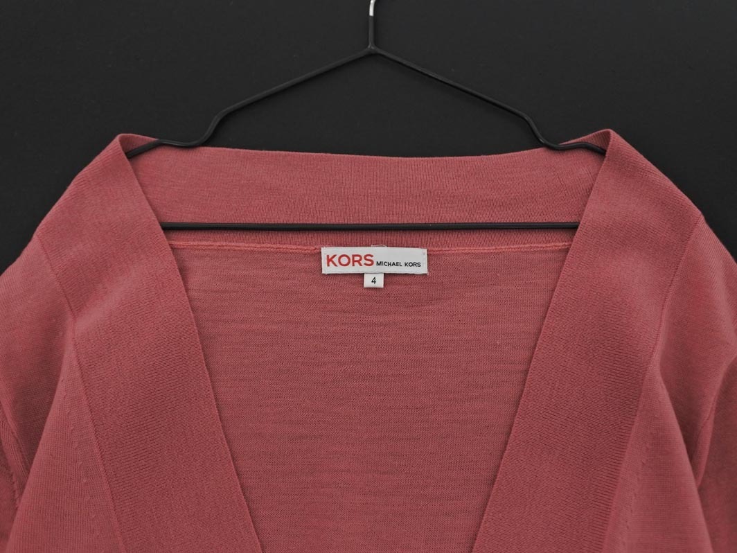 ネコポスOK MICHAEL KORS マイケルコース ウール100% Vネック ニット セーター size4/ラベンダーピンク ◇■ ☆ fjd1 レディース_画像3