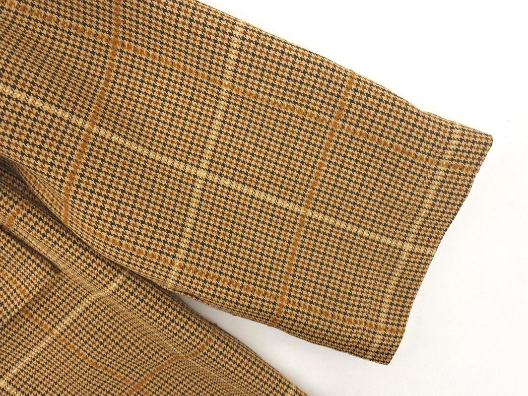 JEANASIS ジーナシス チェック ジャケット sizeF/茶 ◇■ ☆ fjd1 レディース_画像3