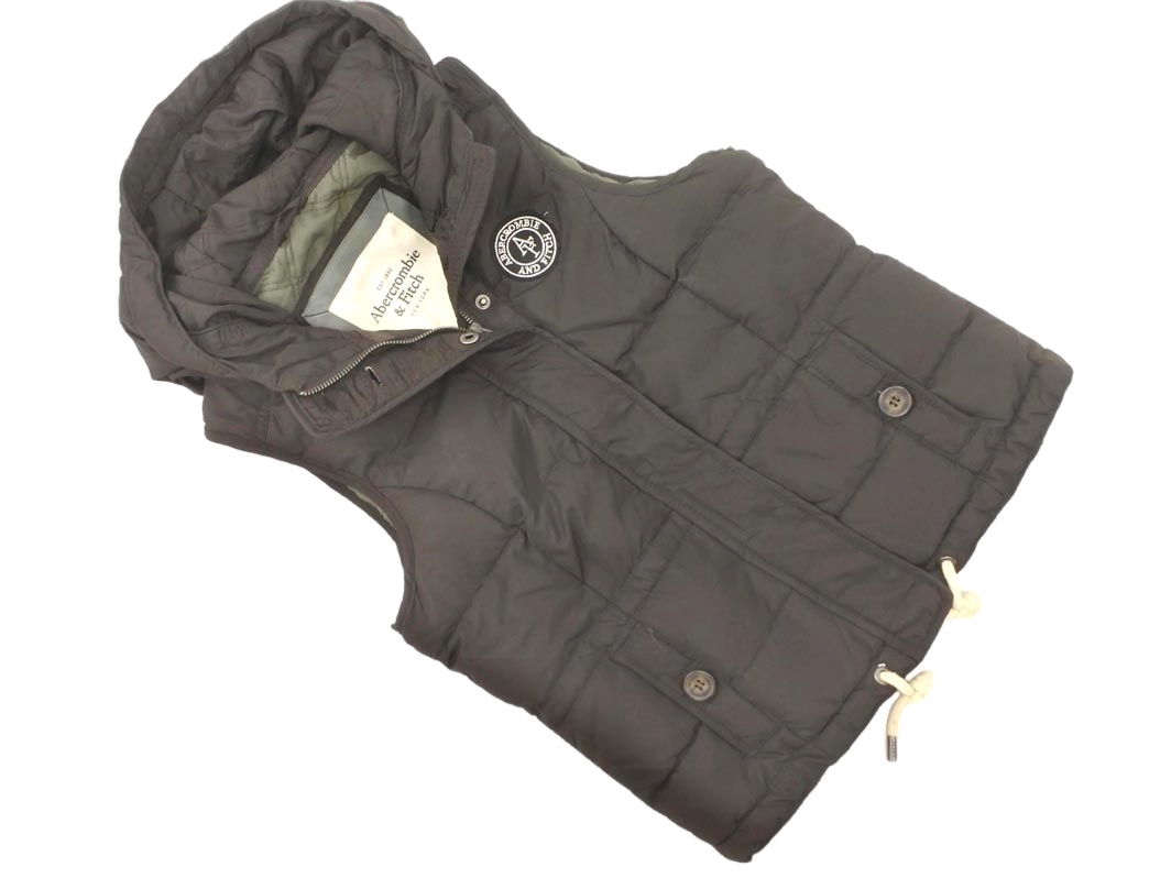 Abercrombie & Fitch アバクロンビー＆フィッチ ダウンベスト sizeS/こげ茶 ◇■ ☆ fjd1 レディース_画像1