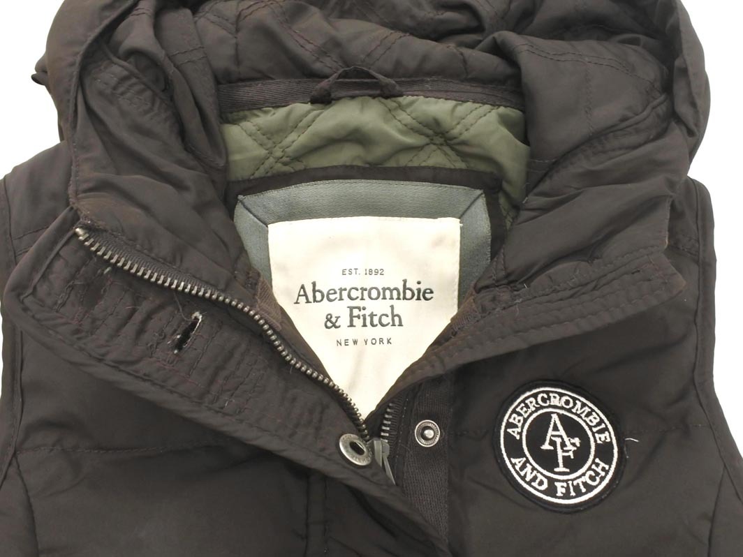 Abercrombie & Fitch アバクロンビー＆フィッチ ダウンベスト sizeS/こげ茶 ◇■ ☆ fjd1 レディース_画像2