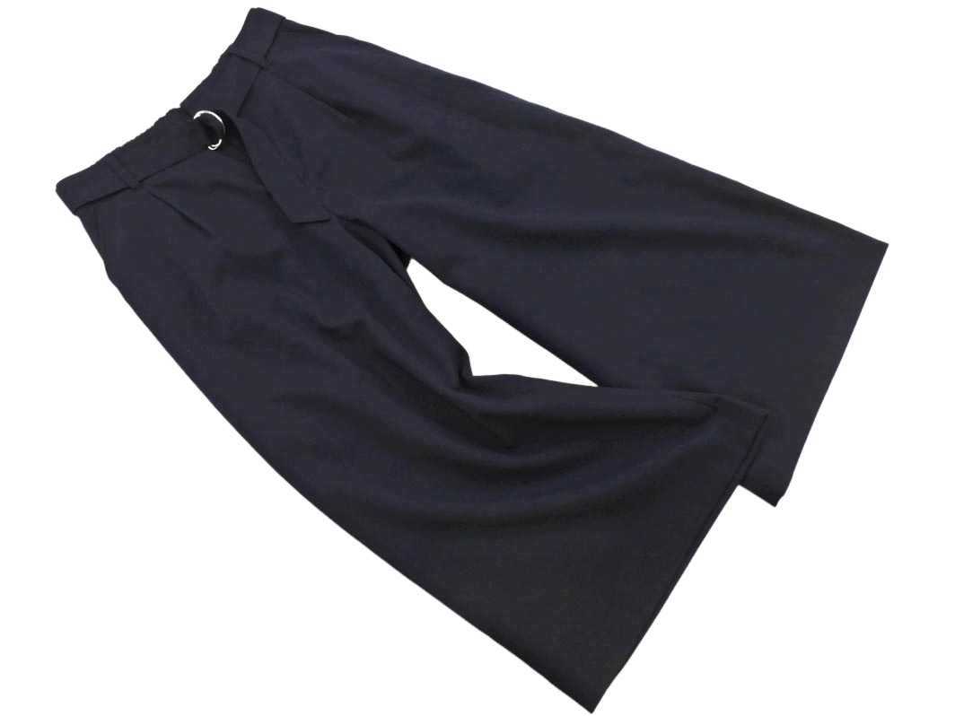 any SiS エニィスィス ベルト 付き ワイド パンツ size1/紺 ■■ ☆ fjd1 レディース_画像1