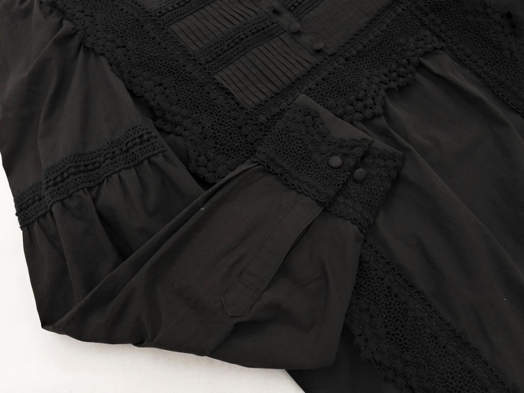 somari ソマリ スクエアネック レース ブラウス シャツ sizeF/黒 ◇■ ☆ fjd0 レディース_画像2