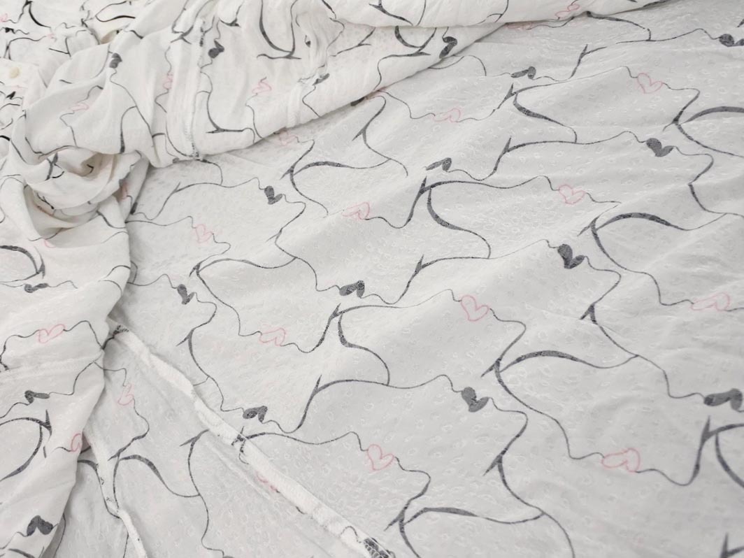 JEANASIS Jeanasis общий рисунок рубашка One-piece sizeF/ белый x чёрный x красный *# * fjd0 женский 