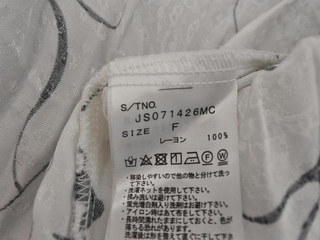 JEANASIS Jeanasis общий рисунок рубашка One-piece sizeF/ белый x чёрный x красный *# * fjd0 женский 