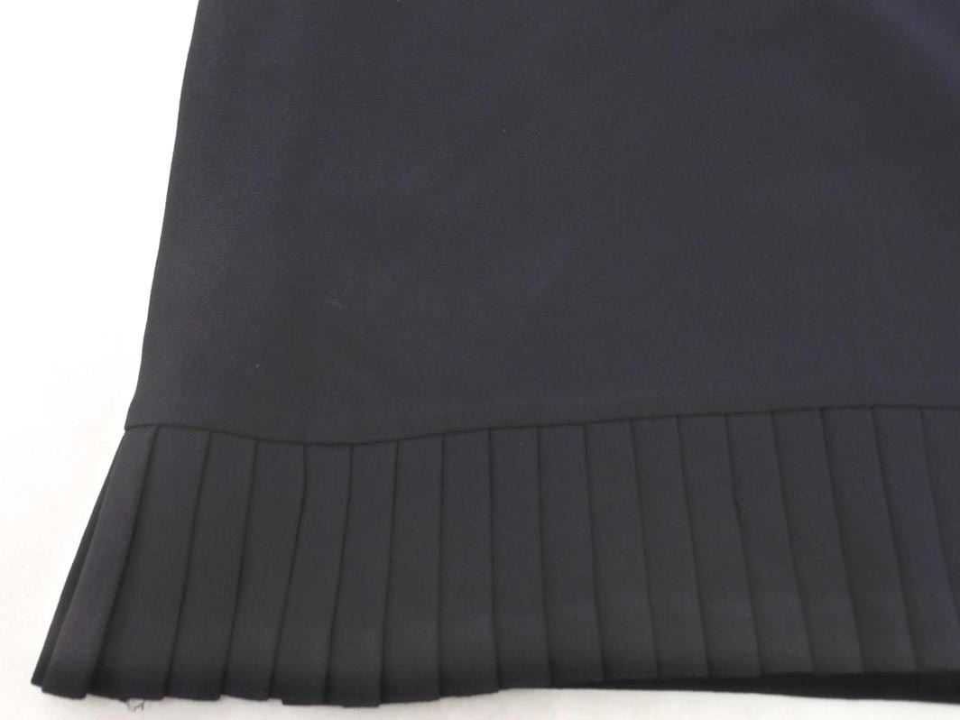 49AV JUNKO SHIMADA 49アベニュージュンコシマダ プリーツ 切替 Aライン スカート size38/紺 ■■ ☆ fjd1 レディース_画像3