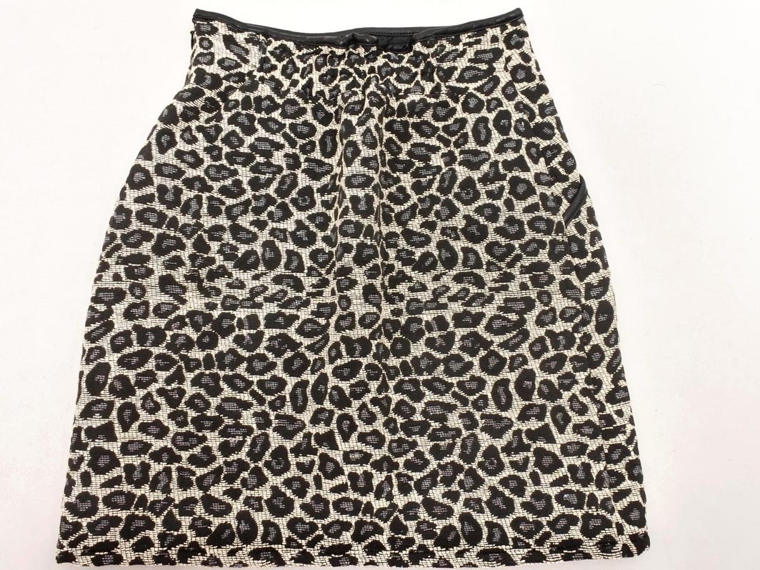 FREE*S MART свободный z mart леопардовая расцветка A линия юбка-трапеция sizeFR/ белый x чёрный ## * fjd0 женский 