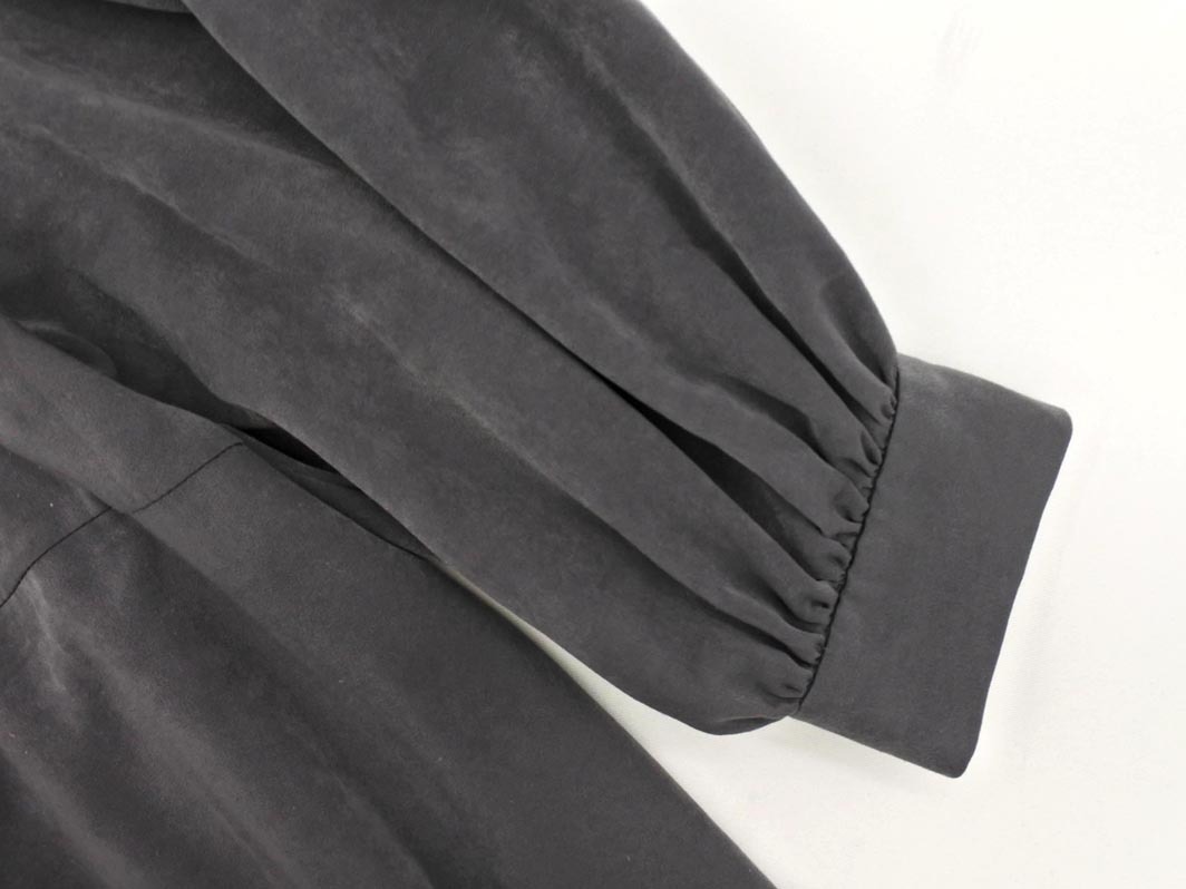 STRAWBERRY-FIELDS ストロベリーフィールズ ボリュームスリーブ ギャザー ワンピース グレー ◇■ ☆ fjd0 レディース_画像3