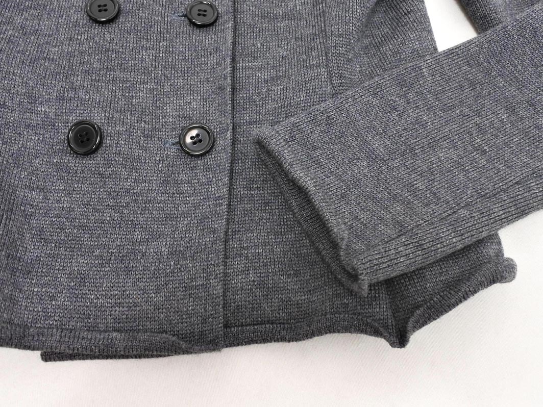 UNTITLED Untitled шерсть 100% вязаный кардиган size2/ серый *# * fjd0 женский
