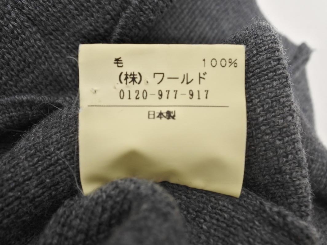 UNTITLED Untitled шерсть 100% вязаный кардиган size2/ серый *# * fjd0 женский