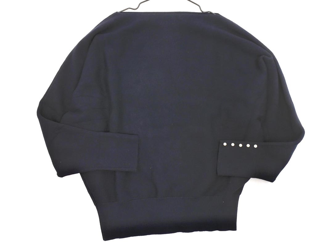 Rope Picnic ロペピクニック パールビーズ ドルマン ニット セーター size40/紺 ◇■ ☆ fjd1 レディース_画像5