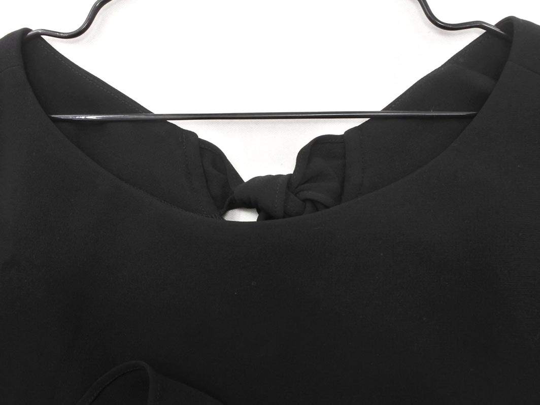 Diagram ダイアグラム フォックスファー 2WAY ブラウス シャツ size36/黒 ◇■ ☆ fjd1 レディース_画像3