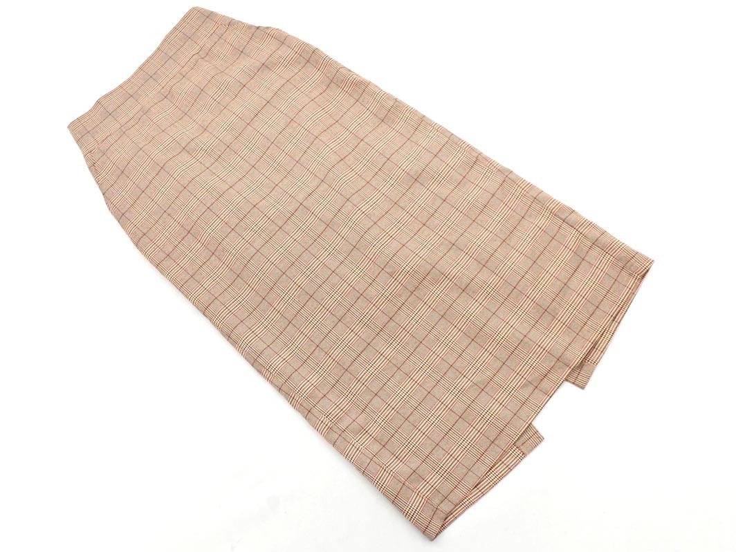 FREE*S MART свободный z mart Glenn проверка длинный узкая юбка sizeFR/ "теплый" белый Brown ## * fjd1 женский 