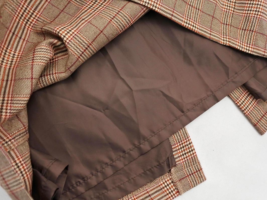 FREE*S MART свободный z mart Glenn проверка длинный узкая юбка sizeFR/ "теплый" белый Brown ## * fjd1 женский 