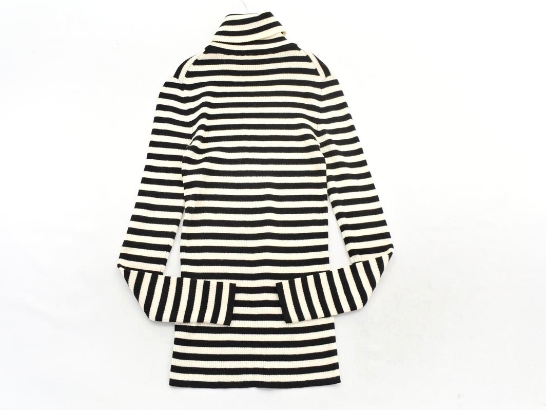 Spick & Span Spick & Span шерсть 100% окантовка ta-toru шея вязаный свитер чёрный x "теплый" белый *# * fjd0 женский 