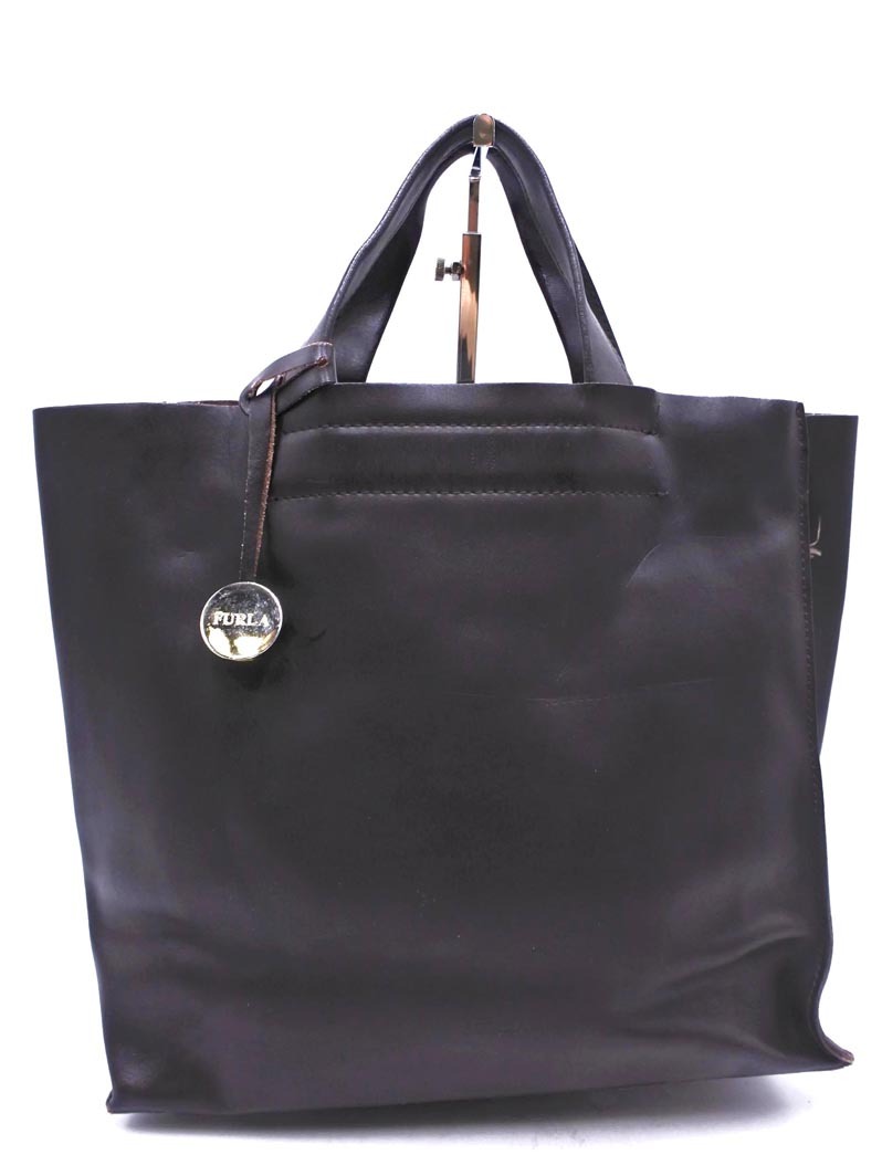 FURLA Furla кожа большая сумка Brown ## * fjb4 женский 