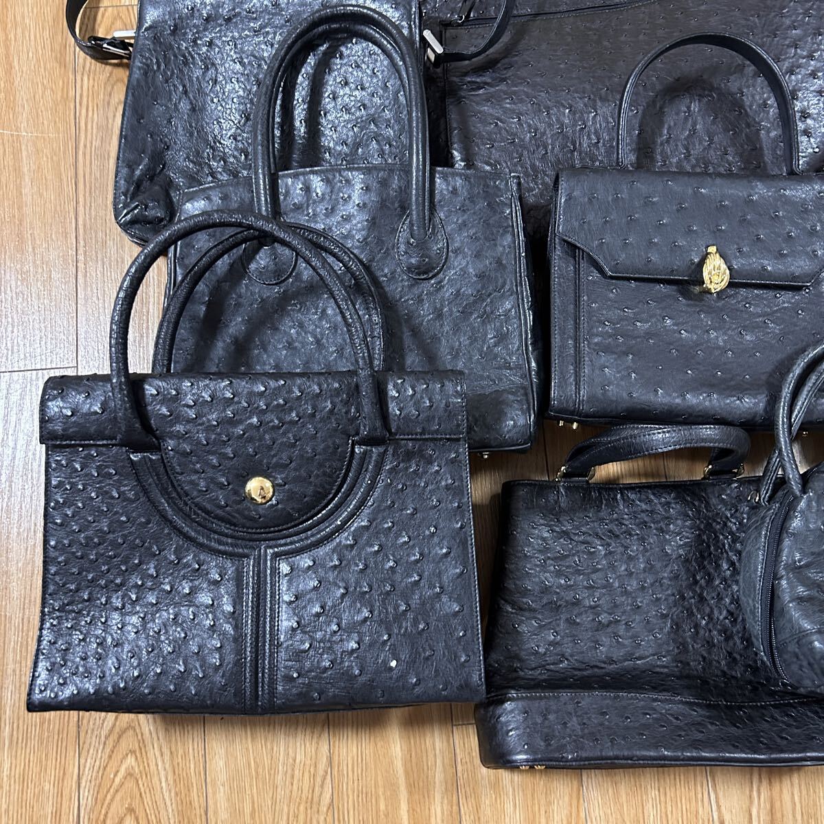 1円? オーストリッチ 駝鳥革 エキゾチックレザー まとめ セット 売り 10點(diǎn)セット 希少 最高級 （14）
