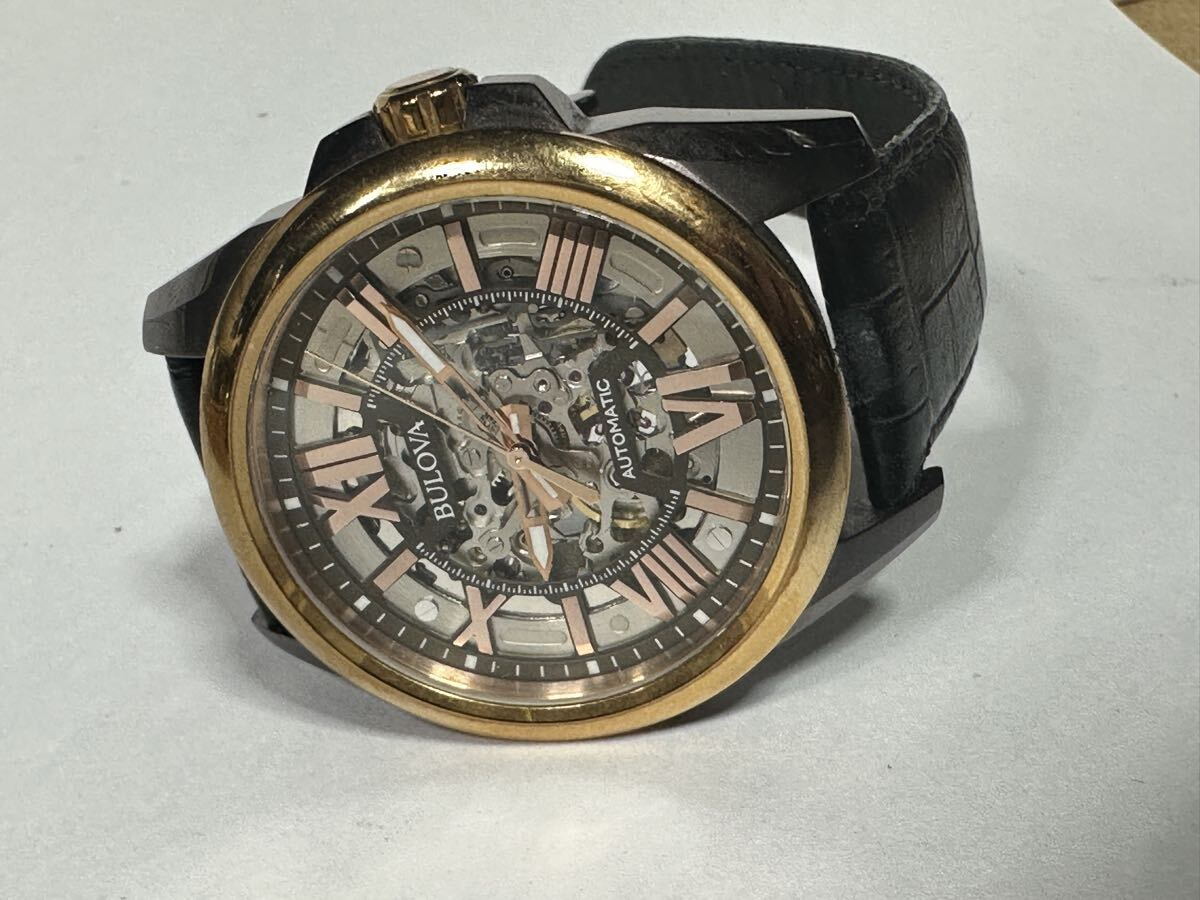 ブローバ　BULOVA オートマチック　検 自動巻き 腕時計 スケルトン 稼働品 裏スケ アナログ_画像2