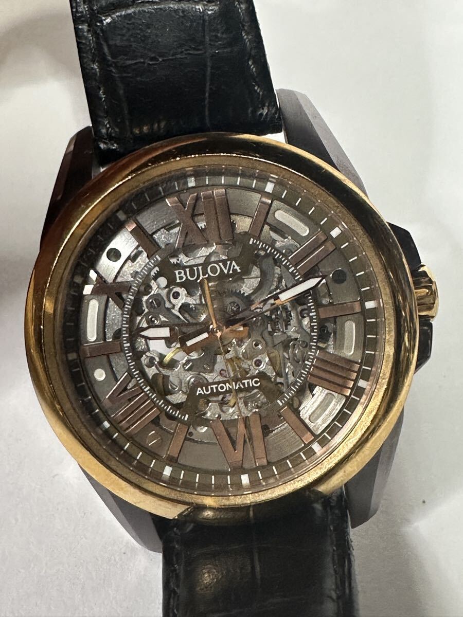 ブローバ　BULOVA オートマチック　検 自動巻き 腕時計 スケルトン 稼働品 裏スケ アナログ_画像1