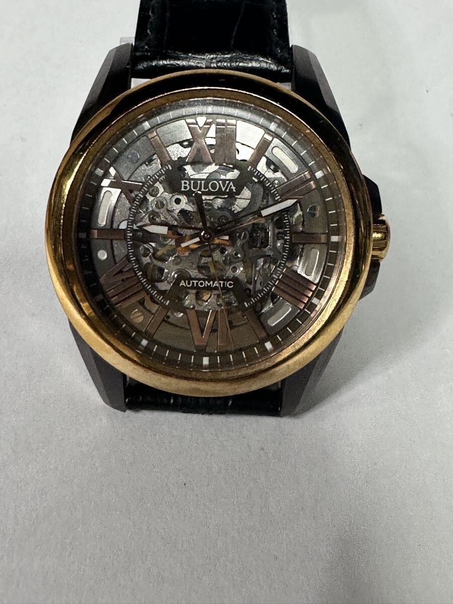 ブローバ　BULOVA オートマチック　検 自動巻き 腕時計 スケルトン 稼働品 裏スケ アナログ_画像3