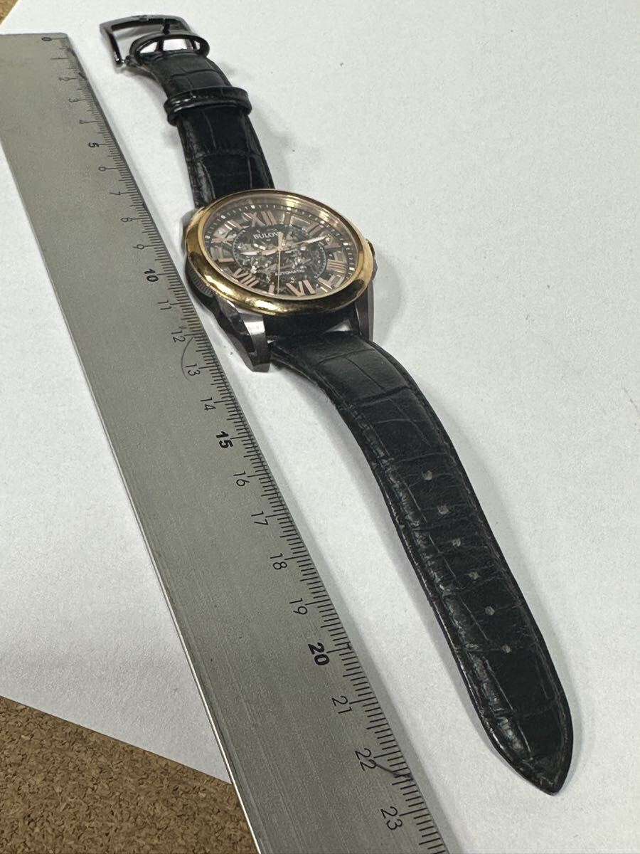 ブローバ　BULOVA オートマチック　検 自動巻き 腕時計 スケルトン 稼働品 裏スケ アナログ_画像9