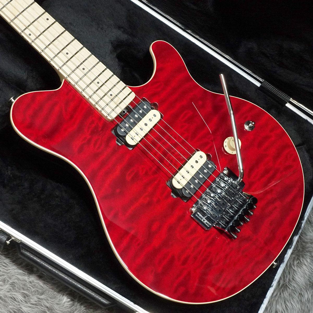 MUSIC MAN KID Limited AXIS Trans Red Quilted Maple Top Matching Head【在庫入れ替え特価!】_画像1