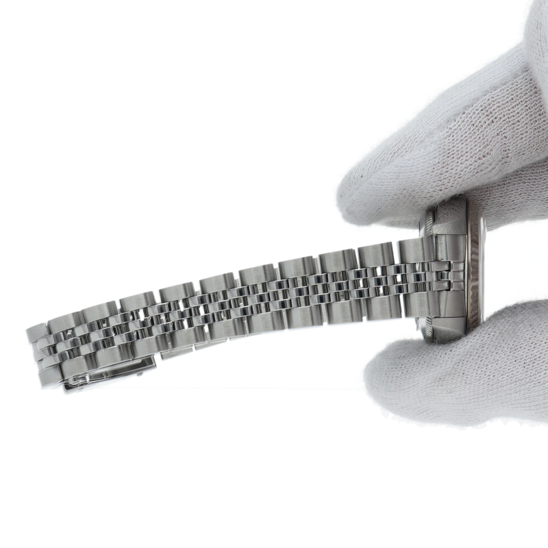 ロレックス デイトジャスト レディース時計 10Pダイヤ 79174G(F) K18WG/SS レディース時計 ブラック 仕上げ_画像6