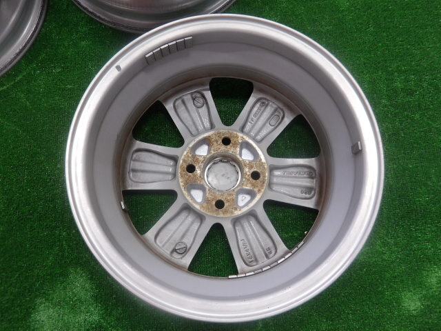 スバル RN1 ステラ 純正 14インチ 14X4.5J +45 アルミ ホイール シルバー 4本_画像4